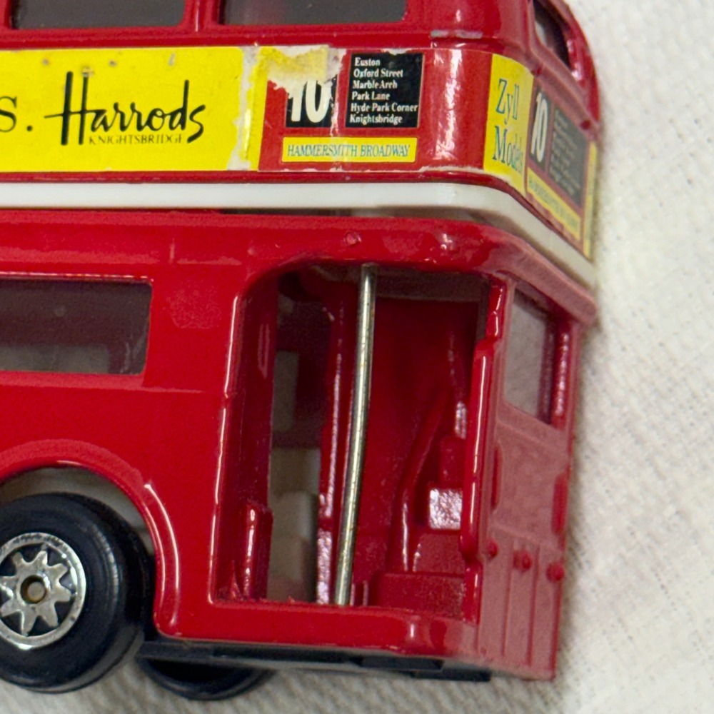 Zyll Models London Transport Double Decker Bus Harrods Red Diecast Model Toy - Picture 9 of 16